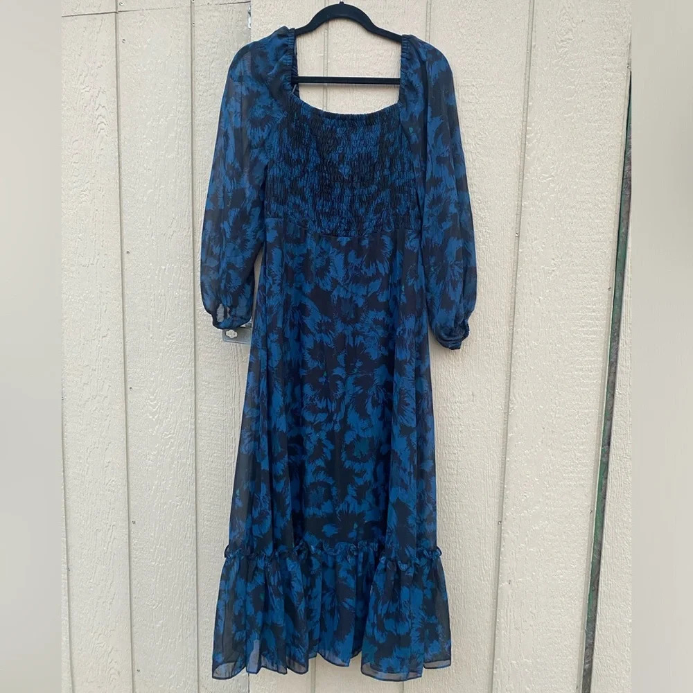 Just...Taylor Blue Floral Midi Dress